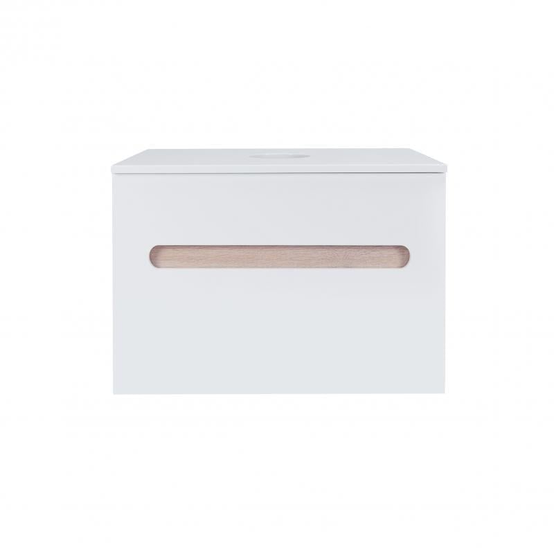 Тумба подвесная Q-tap Virgo 700х476х469 White/Whitish oak со столешницей QT1879TPА701WWO (13840)