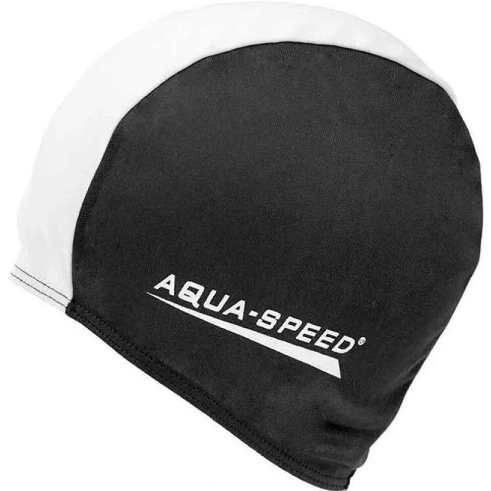 Шапочка для плавания Aqua Speed POLYESTER CAP Черно-белый (091-57)