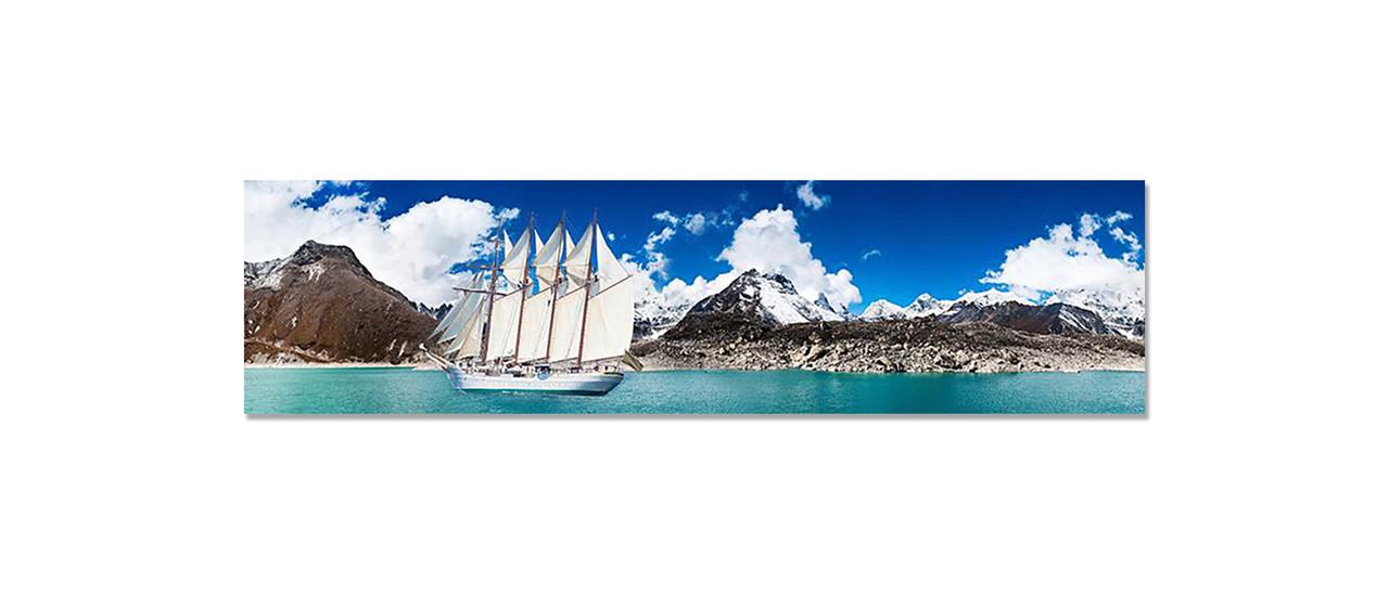 Наклейка виниловая на кухню Zatarga Корабль с белыми парусами 650х2500 мм (1294193524)