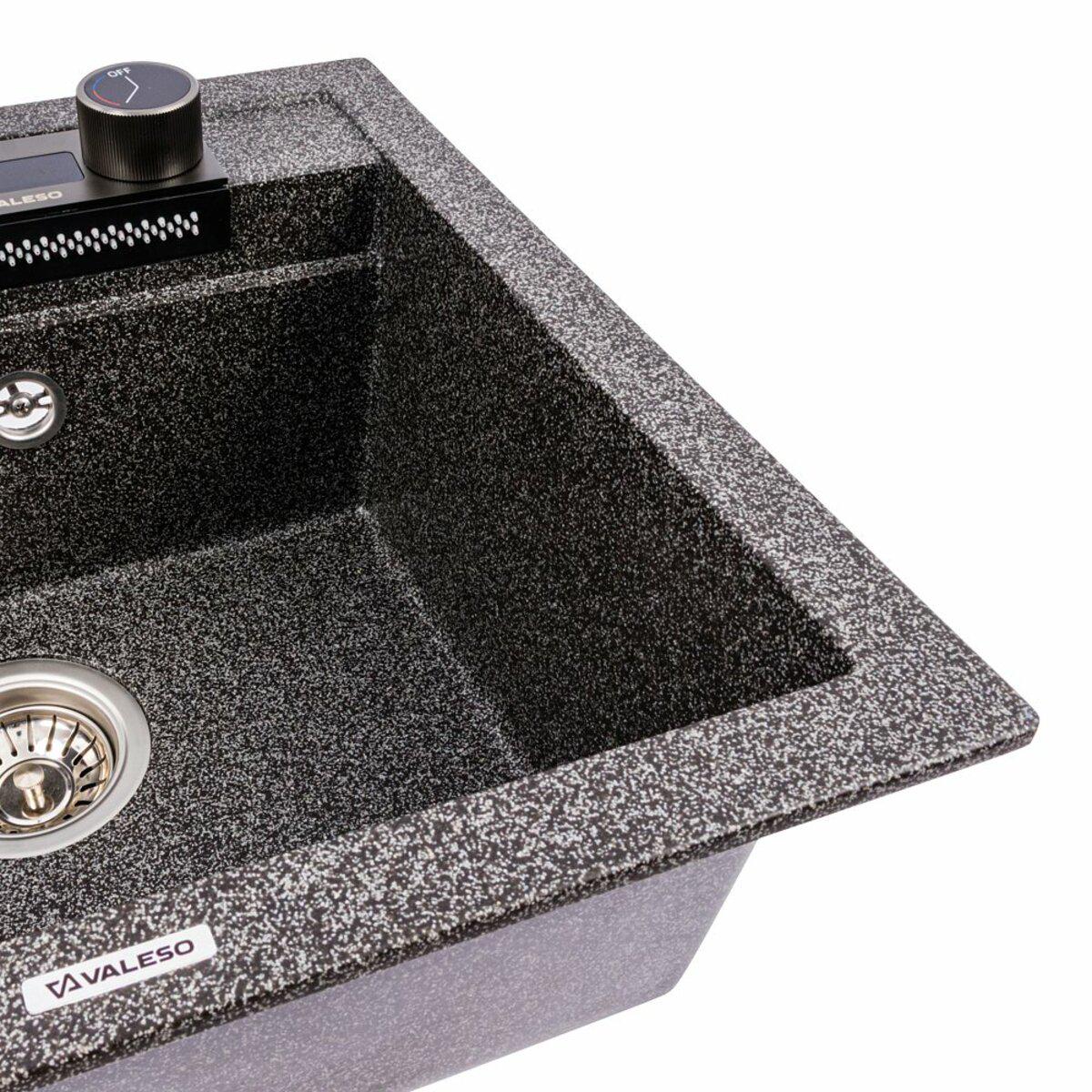 Мийка для кухні гранітна Valeso VIVA 5149 Графіт матовий (021202) - фото 8 Мийка для кухні гранітна Valeso VIVA 5149 Графіт матовий (021202) - фото 8