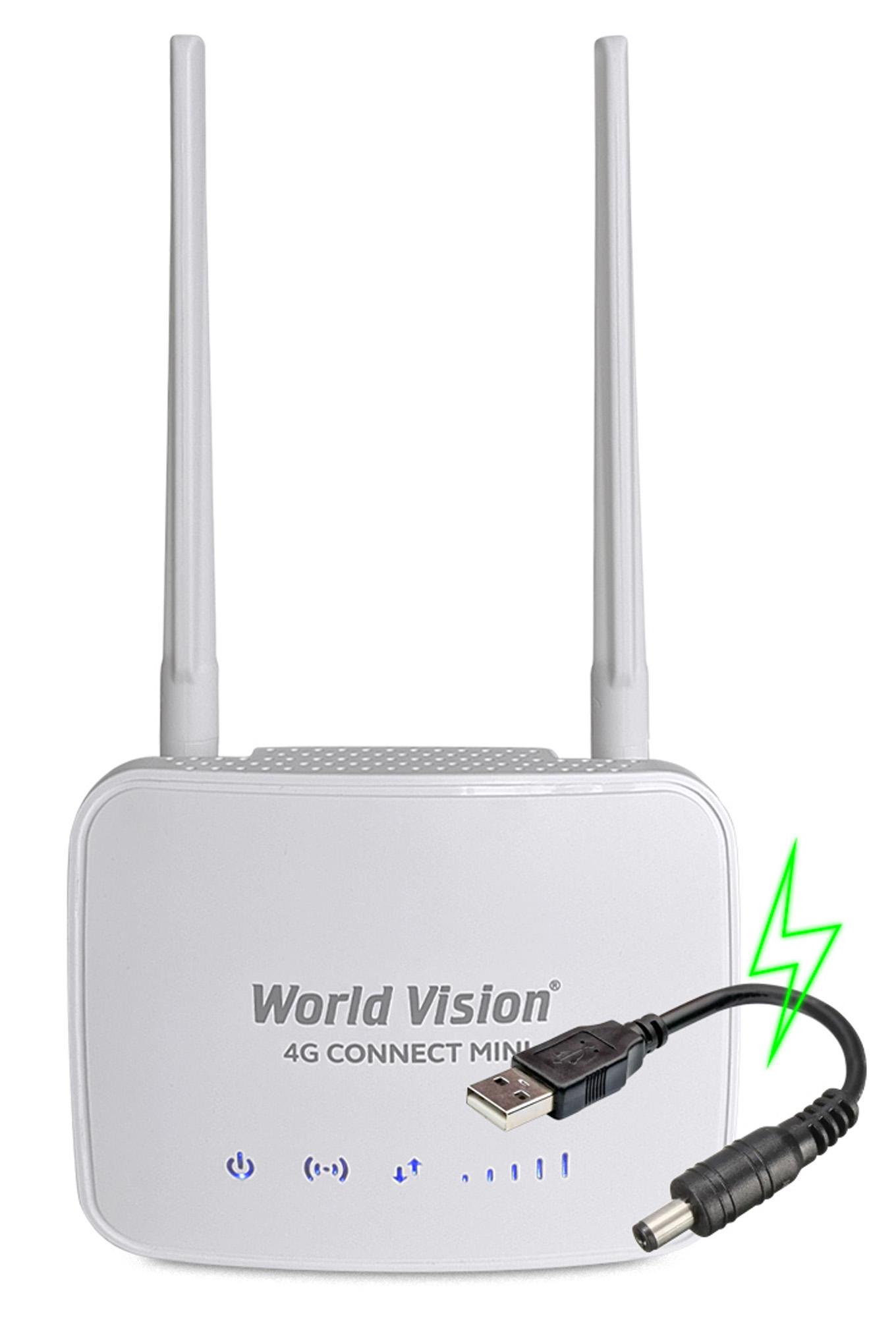 Wi-Fi роутер World Vision Connect Mini 4G LTE з двома виходами під антену 4G LTE Білий (1001801) - фото 2