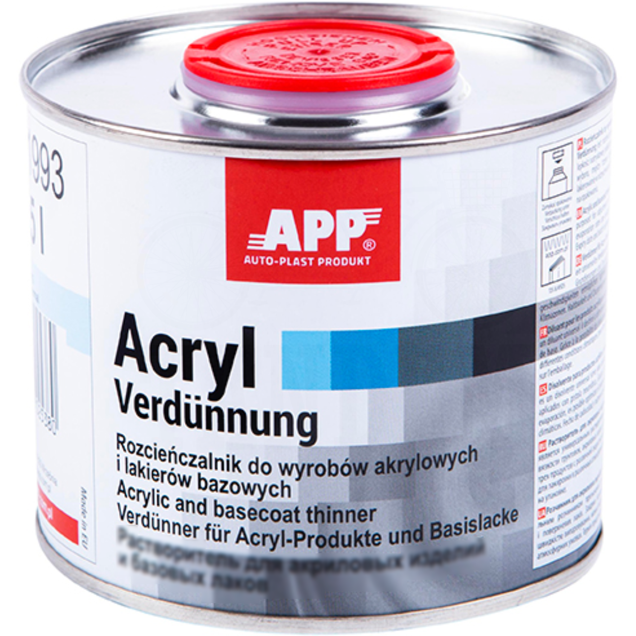 Розчинник до акрилових та базових продуктів стандартний AРР Acryl Verdunnung 500 мл Розчинник до акрилових та базових продуктів стандартний AРР Acryl Verdunnung 500 мл