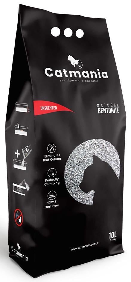 Бентонитовый наполнитель Catmania классический 10 л без запаха