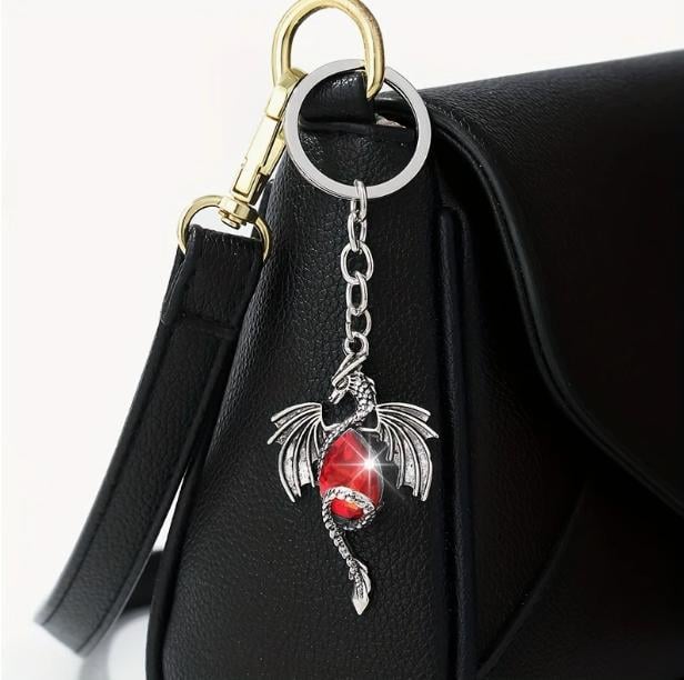 Брелок для ключей Дракон с камнем 3,6х10,8 см (EG0070-06)