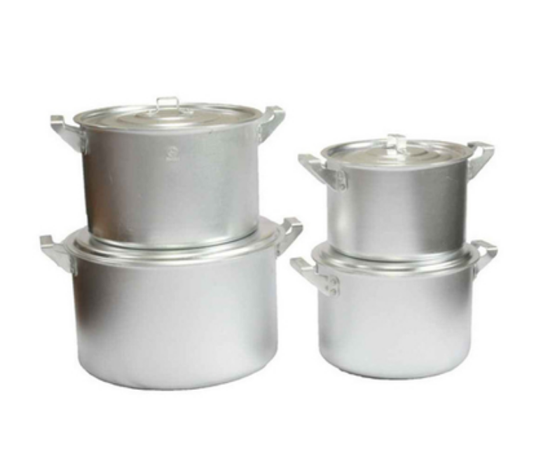 Набір каструль із кришкою Interos алюмінієвих матових 2,5/3,5/4,5/6 л 4 шт. (87000)