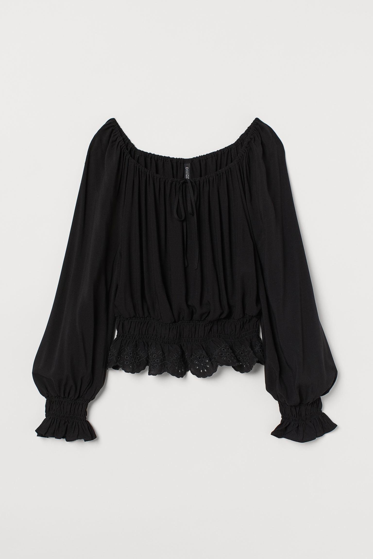 Блуза H&M XS Черный (20058714801)