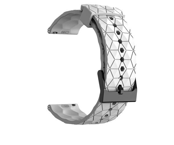 Ремешок силиконовый Structural Rhombus для Samsung Watch 7 20 мм Белый