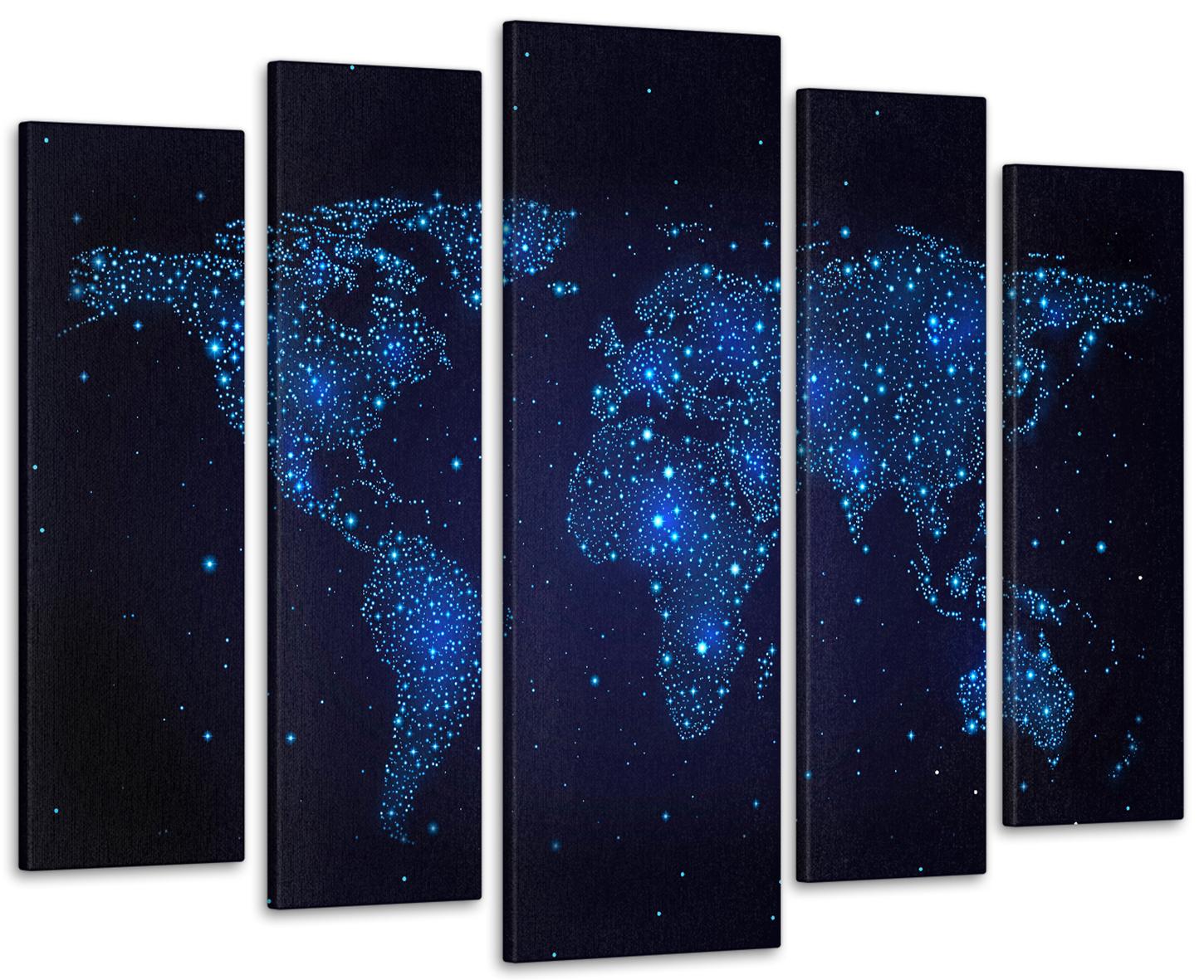 Картина модульна Карта світу 99х140 см (Art-484_5)