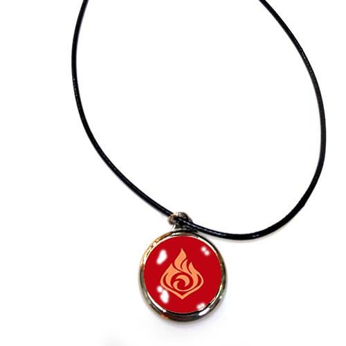 Кулон подвеска на шею Геншин импакт Пиро Огонь Genshin Impact (ku_008)