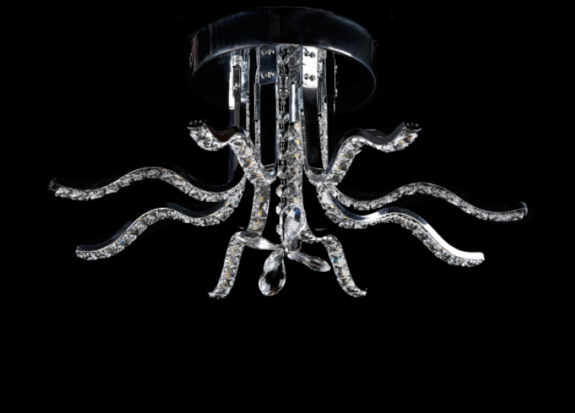 Светодиодная люстра L78393/8 LED CR Белый/Хром (AN000166)