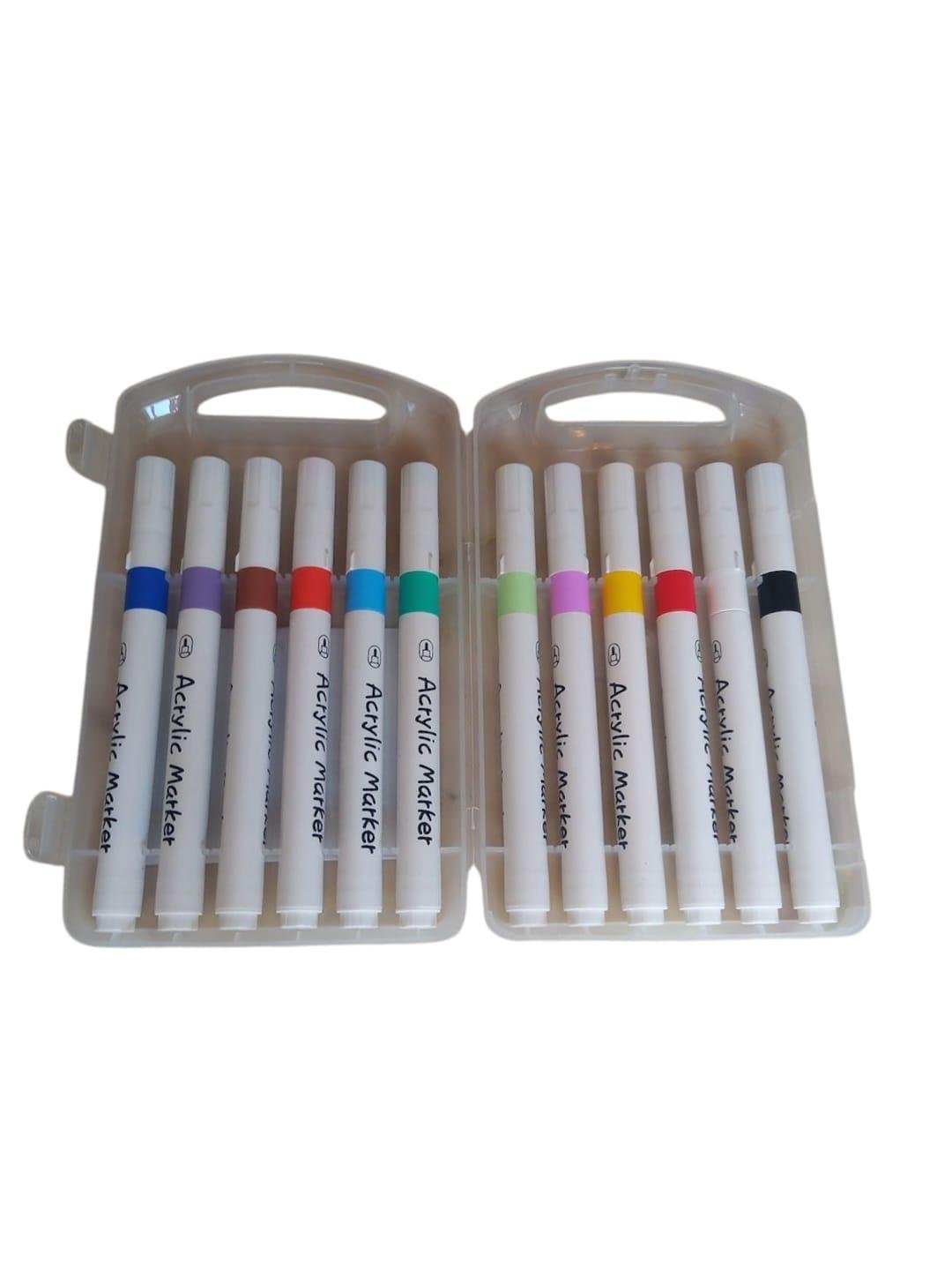 Маркеры акриловые Marker Acrylic Yulin Y-04-12 12 шт/уп. в кейсе (26468121) - фото 2 Маркеры акриловые Marker Acrylic Yulin Y-04-12 12 шт/уп. в кейсе (26468121) - фото 2