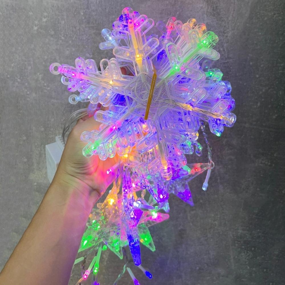 Гірлянда Сніжинки 140LED 3,2 м різнокольорова від електромережі (9133-034) - фото 2 Гірлянда Сніжинки 140LED 3,2 м різнокольорова від електромережі (9133-034) - фото 2