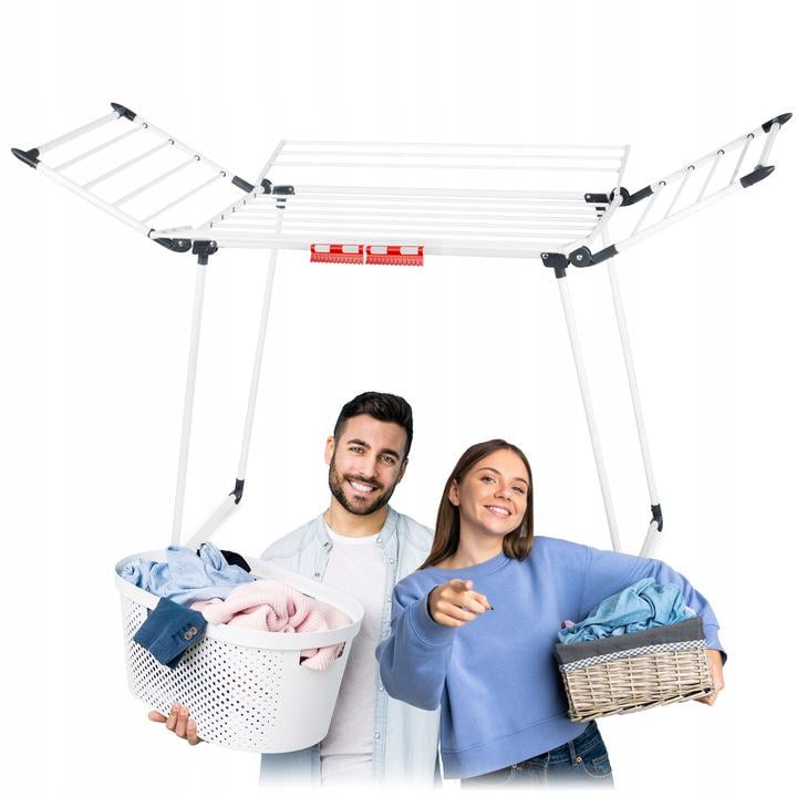 Сушарка для одягу Massido Lina складна стояча 22 м Білий (688500) - фото 5 Сушарка для одягу Massido Lina складна стояча 22 м Білий (688500) - фото 5