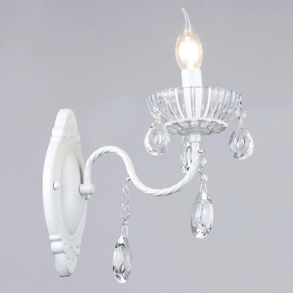 Светильник настенный бра свеча Light House SRS-20657/1W WT Белый Светильник настенный бра свеча Light House SRS-20657/1W WT Белый