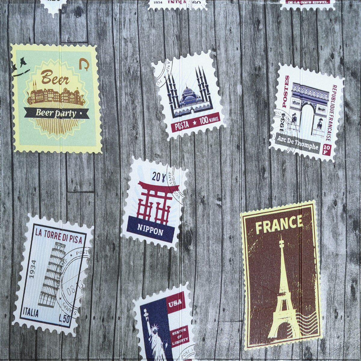 Панель самоклеящаяся 3D почтовые марки 091 700x700x4 мм (SW-00001152)