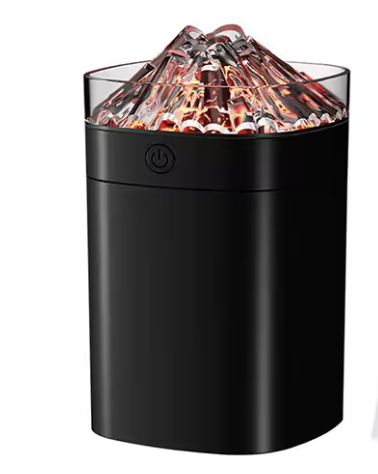 Зволожувач повітря-аромалампа USB з імітацією полум'я Чорно-синій (29468533)