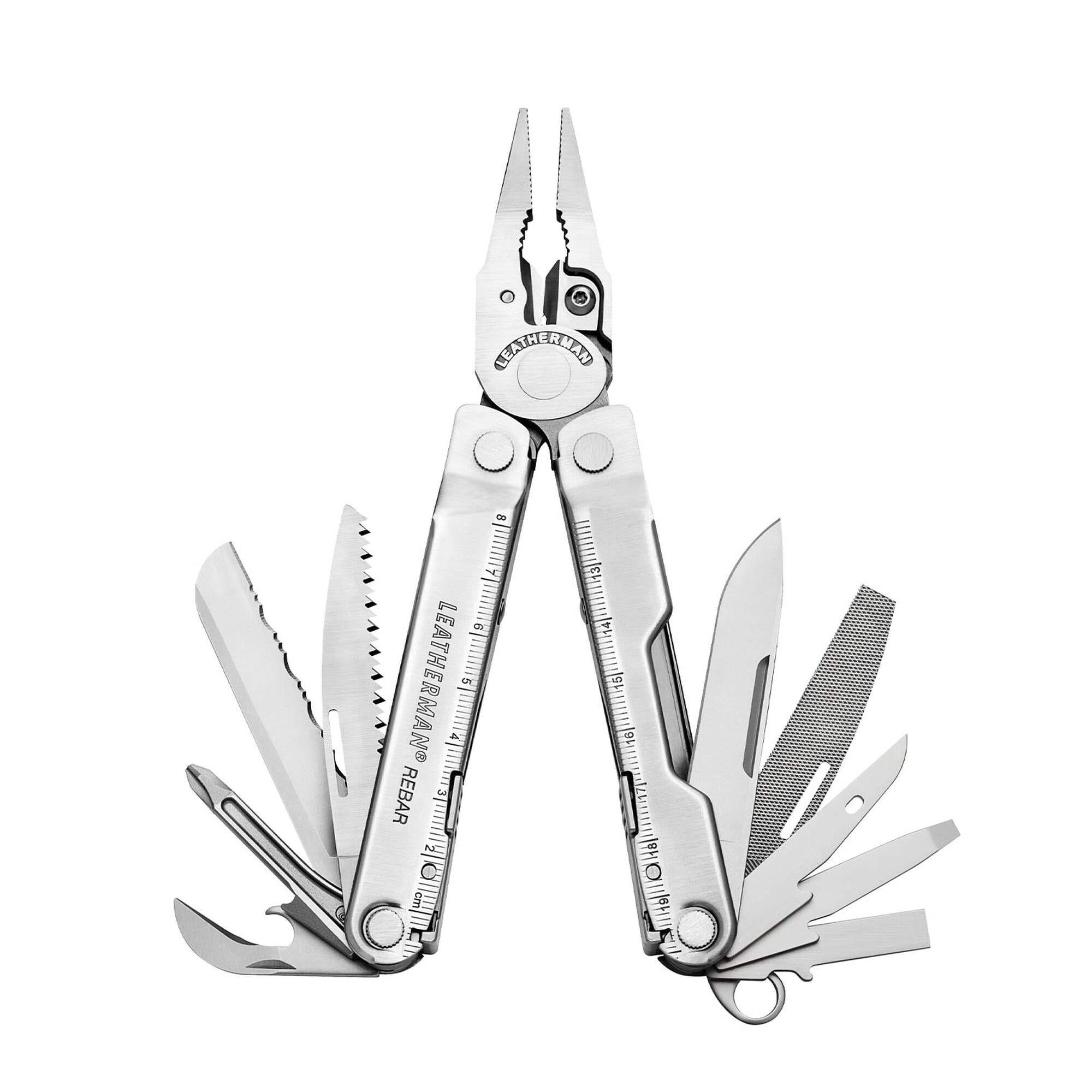 Мультитул Leatherman Rebar со сменными кусачками в чехле Stainless Steel (000794)