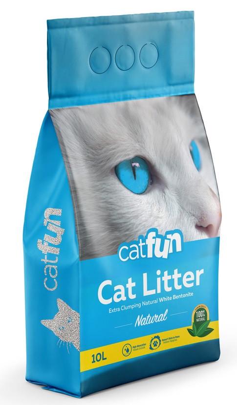 Наполнитель для лотков бентонитовый Catfun натуральный 10 л (2567541734)