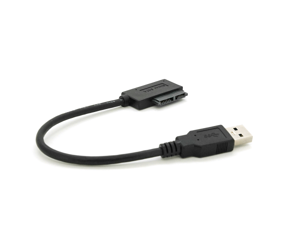 Кабель для подключения ODD приводов VOLTRONIC Usb 3.0 AM to SATA 0,12 м Black (YT-C3.0-SATA/0.12)