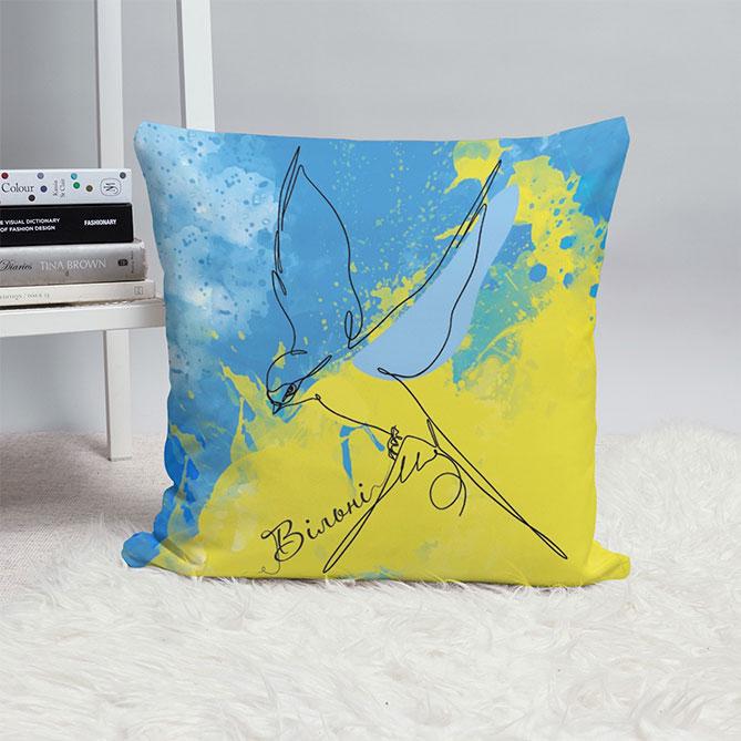 Декоративная подушка PromoZP Свободные флок односторонняя 45х45 см (111549)