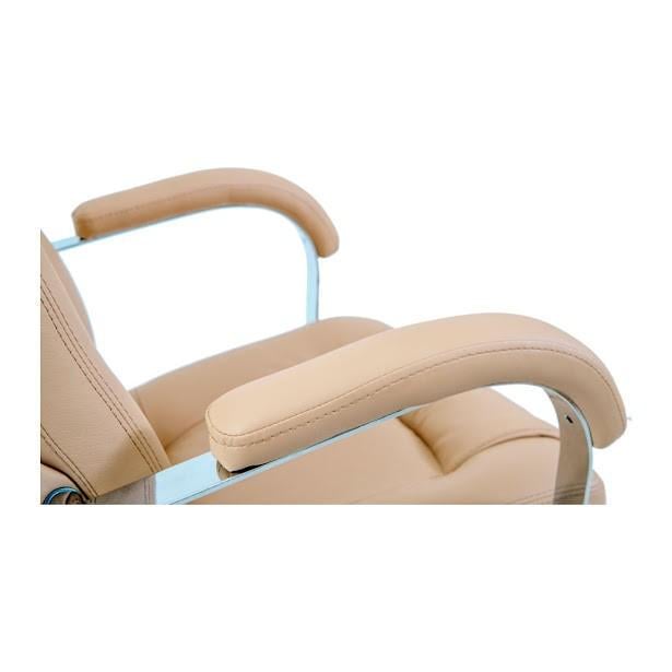 Крісло офісне комп'ютерне Alberto VIP Хром M1 Tilt натуральна шкіра Lux Бежевий - фото 4 Крісло офісне комп'ютерне Alberto VIP Хром M1 Tilt натуральна шкіра Lux Бежевий - фото 4