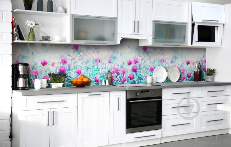 Скинали на кухню Zatarga «Заросли клевера» 600х2500 мм виниловая 3Д наклейка кухонный фартук самоклеящаяся Скинали на кухню Zatarga «Заросли клевера» 600х2500 мм виниловая 3Д наклейка кухонный фартук самоклеящаяся