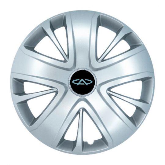 Автомобильные колпаки SKS 341 R15 с логотипом Chery 4 шт. Серебристый