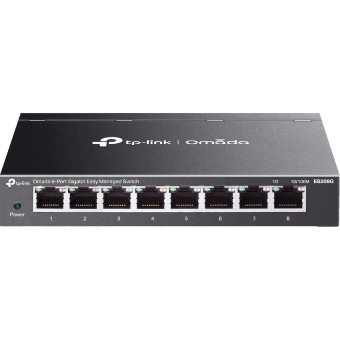 Коммутатор управляемый TP-Link Omada ES208G 16 Gbps Black (30492638) - фото 2 Коммутатор управляемый TP-Link Omada ES208G 16 Gbps Black (30492638) - фото 2