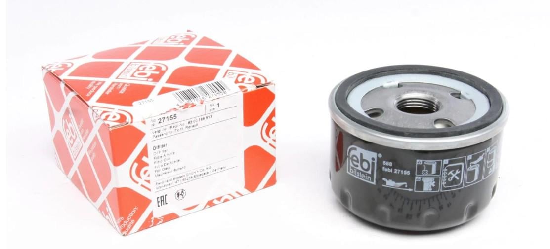 Фильтр масляный FEBI BILSTEIN для Renault Kangoo/Trafic/Opel Vivaro 1,9D/1,5dCi/1,4i/1,6i 50 мм (27155)
