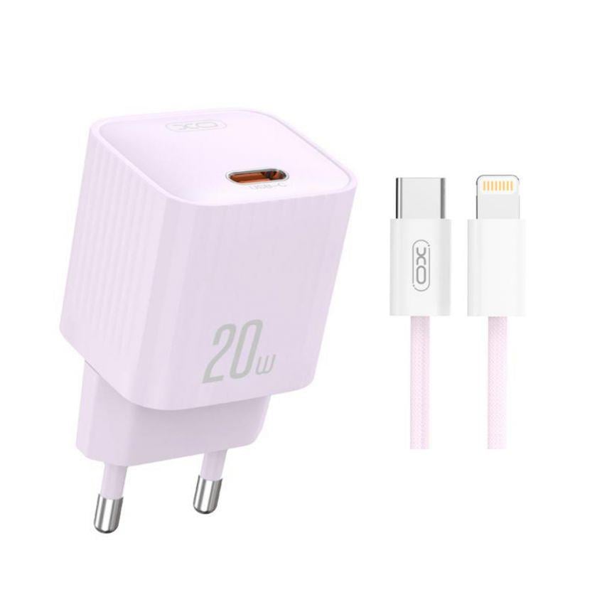 Адаптер Xo L146 PD_20 W/Data Cable Type-C to Lightning purple