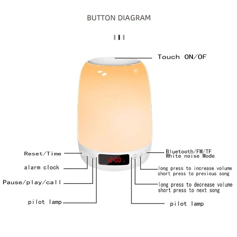 Ночник безопасный Kids Dream H03 с Bluetooth и APP 3000 mAh Белый (00000065884_1) - фото 6