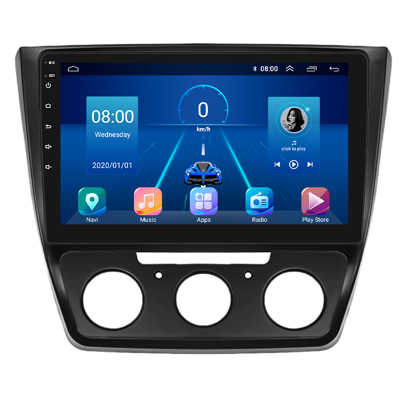 Автомагнитола штатная Lesko для Skoda Yeti I рестайлинг 2013-2018 10" 4/64Gb 4G Wi-Fi GPS Top MOB