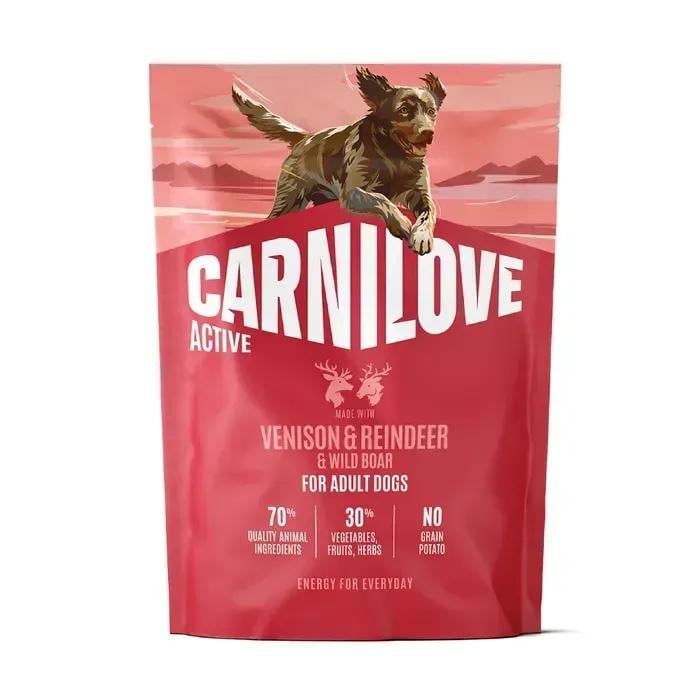 Корм сухий Carnilove Active Venison & Reindeer & Wild Boar Active Adults для активних собак оленина та дикий кабан 1,5 (173685)