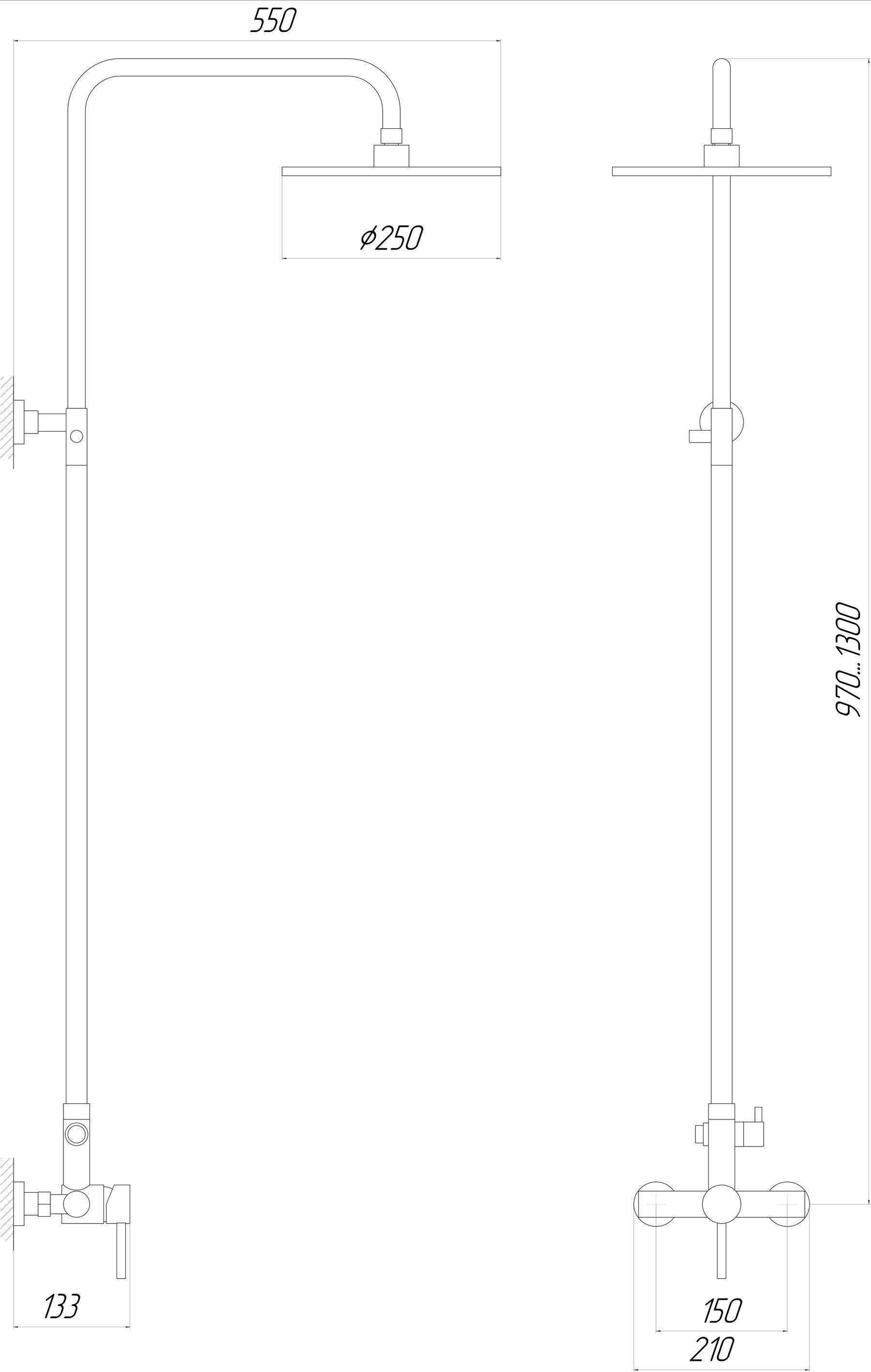 Душова система Globus Lux ALPEN SBT1-SH-05 - фото 2