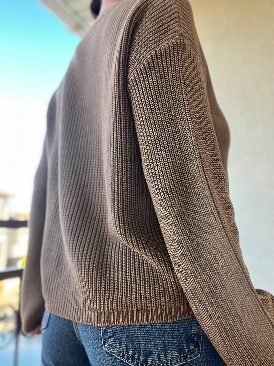 Свитер женский A-N 875 варка вязка OS Шоколадный (3166) - фото 6 Свитер женский A-N 875 варка вязка OS Шоколадный (3166) - фото 6