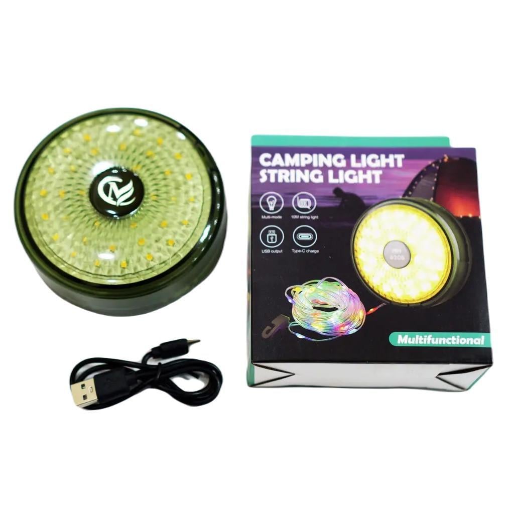 Гирлянда cветодиодная уличная RIAS KXK-828 RGB IP44 аккумуляторная с фонарем 8 м Green (3_05639)