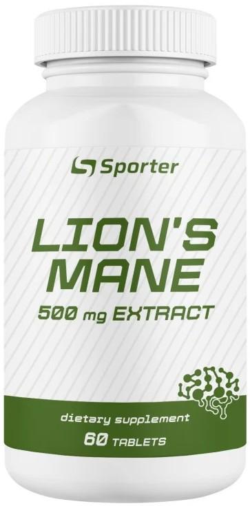 Комплекс Гриб Ежовик гребенчатый Sporter Lions Mane Extract 500 мг 60 таблеток