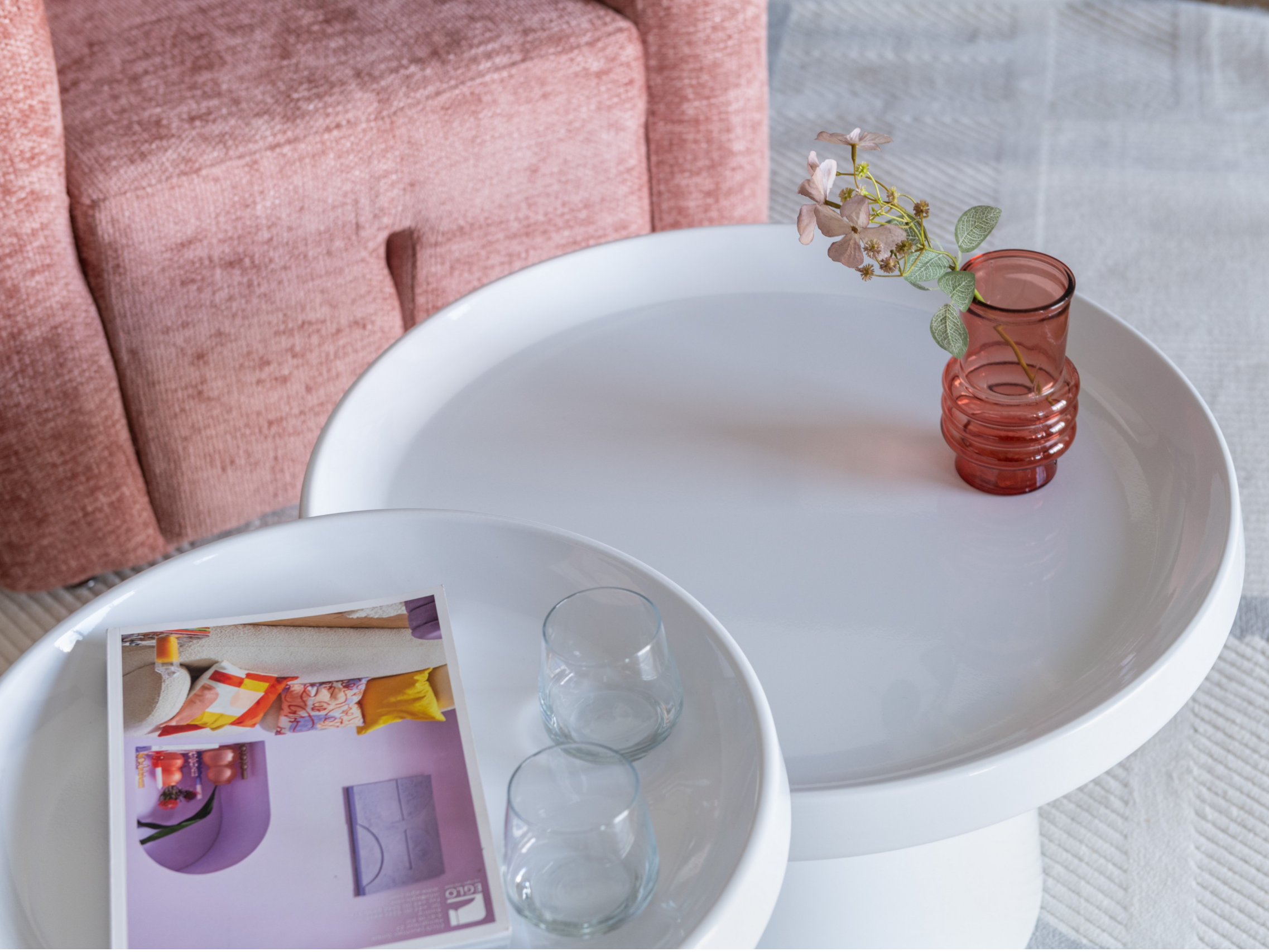 Комплект журнальных столов Vetro Бенито 700х480 мм/500х390 мм 2 шт. Белый/Белый (СТ-45) - фото 9 Комплект журнальных столов Vetro Бенито 700х480 мм/500х390 мм 2 шт. Белый/Белый (СТ-45) - фото 9