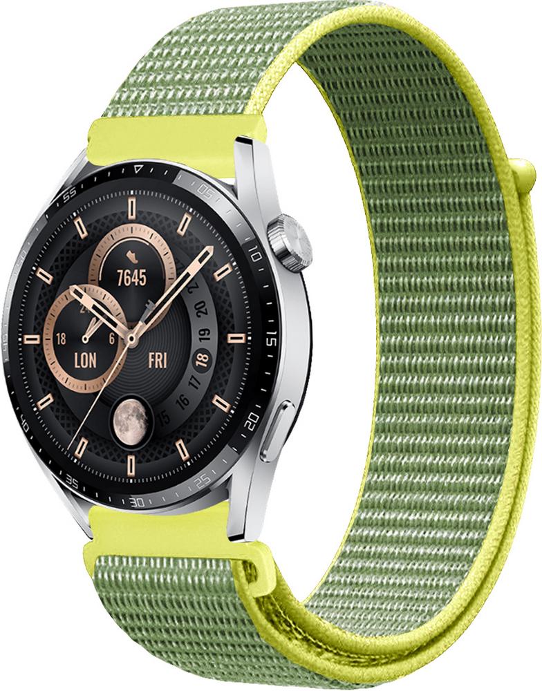 Ремешок нейлоновый Sport Loop для Huawei Watch GT3 46 мм Gray/Yellow (17919-63) Ремешок нейлоновый Sport Loop для Huawei Watch GT3 46 мм Gray/Yellow (17919-63)