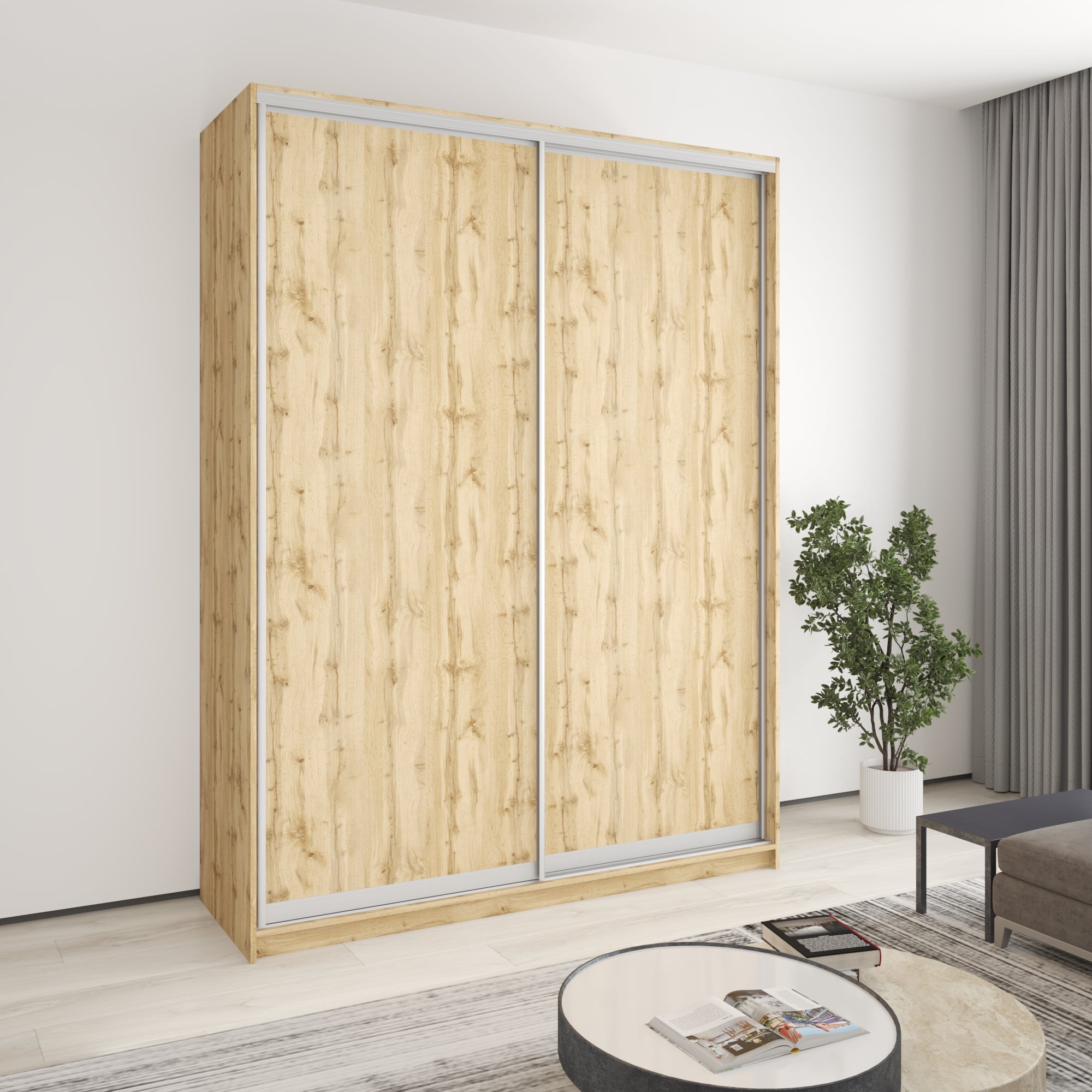 Шкаф-купе двухдверный Mebel Star Уни AL MBS-3955 180х60х240 см Дуб тахо (1005141)