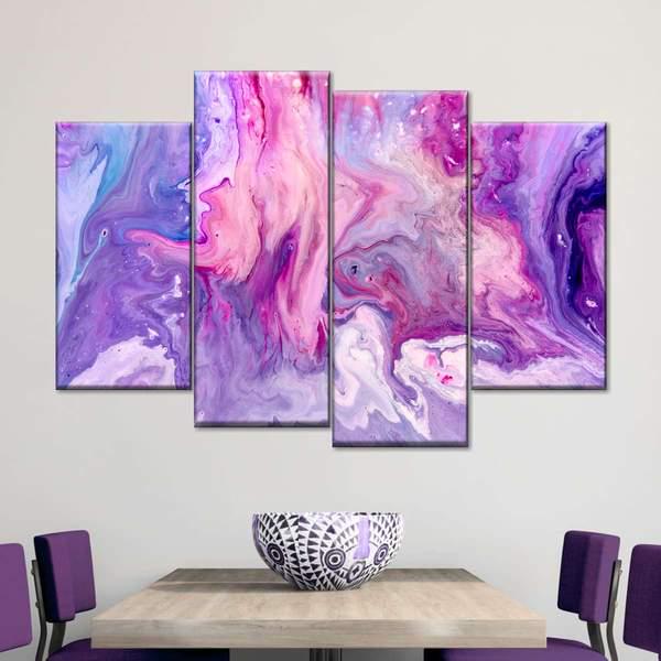 Модульная картина KIL Art Лиловый рай из четырех частей 129x90 см (M4_L_115)