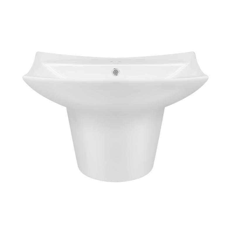 Раковина подвесная моноблок Q-tap Presto с донным клапаном White (QT2411G822W) Раковина подвесная моноблок Q-tap Presto с донным клапаном White (QT2411G822W)