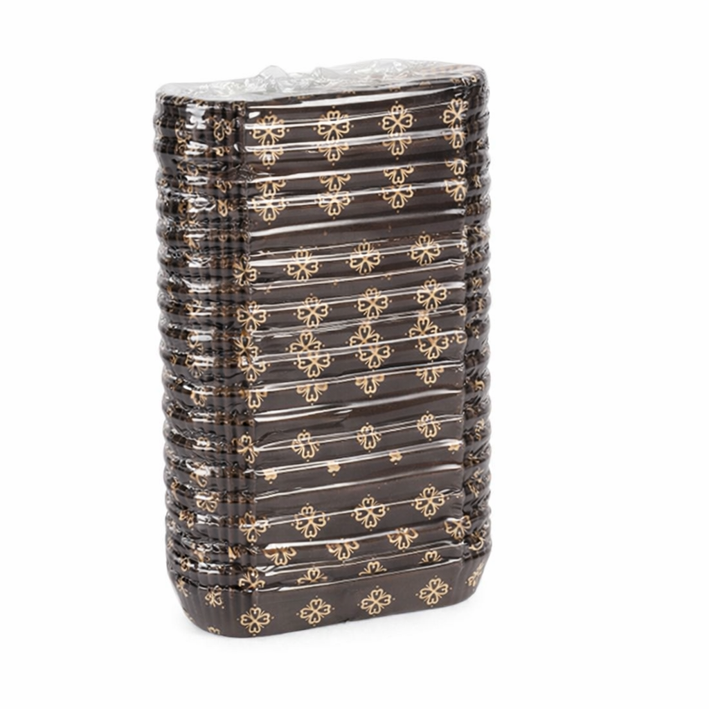 Набор бумажных форм для эклеров R38009 200 шт. 14х5х2,5 см Темно-кричневый с золотым (34188237)
