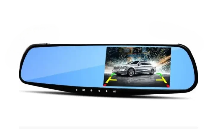 Видеорегистратор автомобильный-зеркало Vehicle Blackbox DVR для записи дорожной обстановки (10298242)