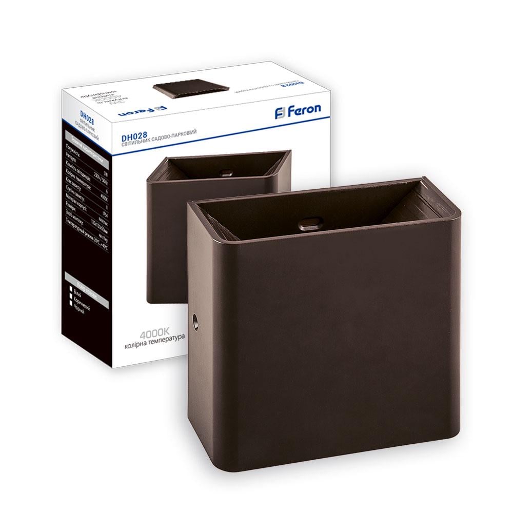 Світильник архітектурний Feron DH028 3 Вт 4000К IP54 Коричневий Світильник архітектурний Feron DH028 3 Вт 4000К IP54 Коричневий