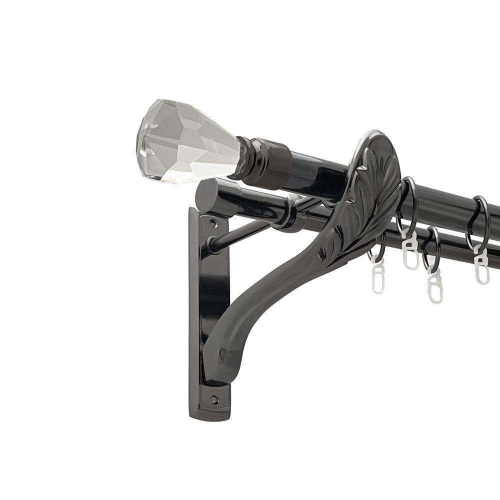 Карниз Orvit Лучетта двухрядный гладкий 25/19 мм 160 см Оникс (00-00021499)