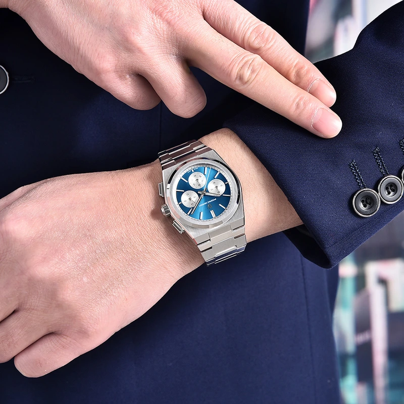 Наручний годинник Pagani Design PD-1761 Silver/Blue - фото 3 Наручний годинник Pagani Design PD-1761 Silver/Blue - фото 3