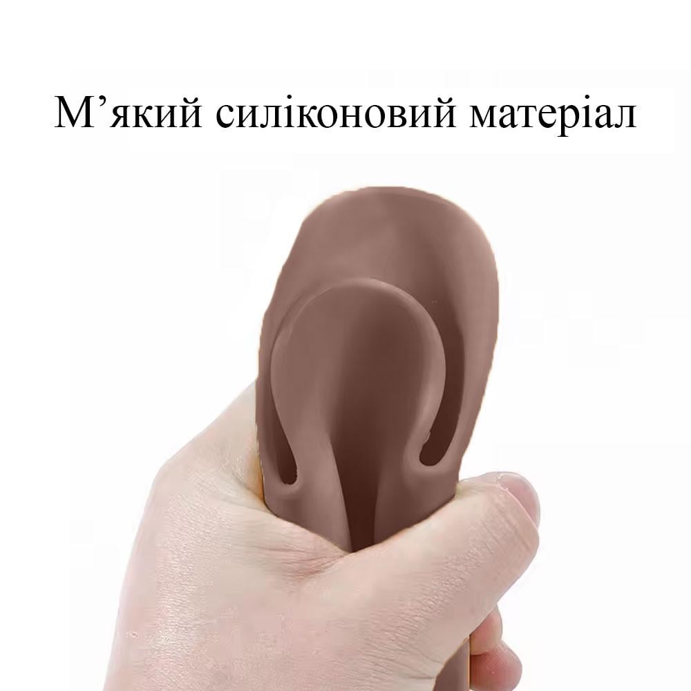 Намордник утконос для собак Силиконовый коричневый (TA0141_2) - фото 4