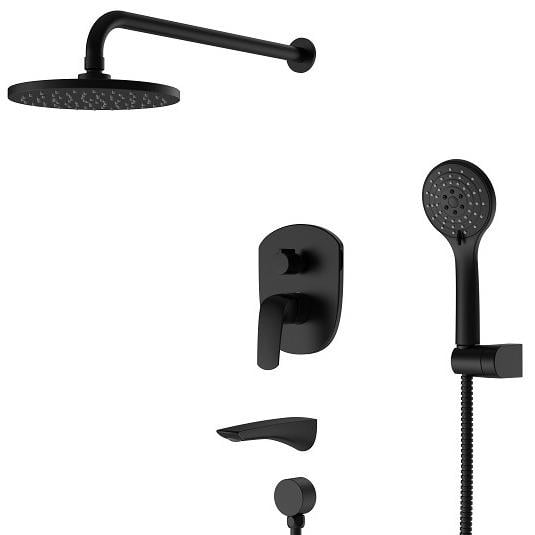 Душевая система скрытого типа KOER KB-64008-05 KR3477 с верхним душем Черный (177107)