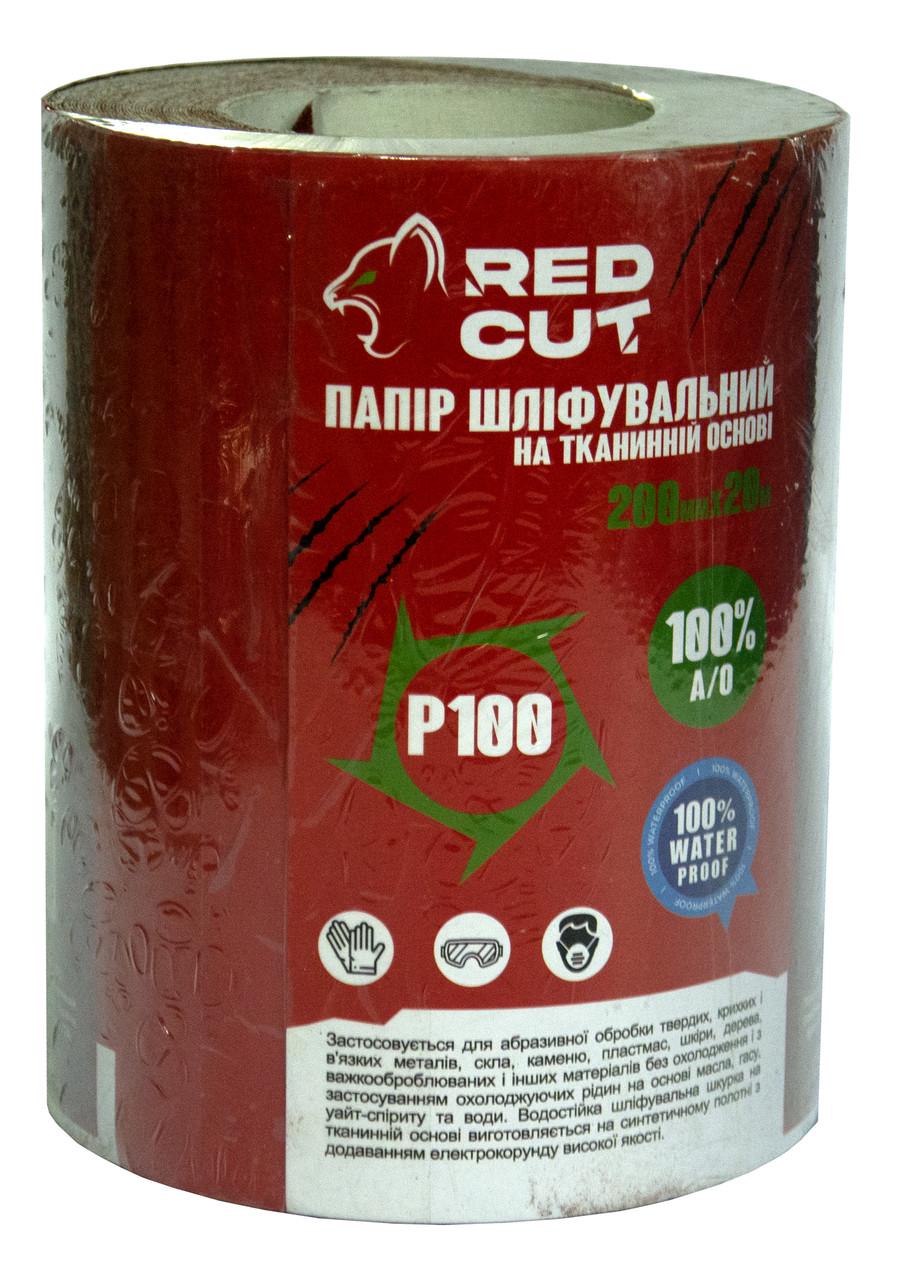 Папір шліфувальний на тканинній основі Red Cut Р100 200 мм х 20 м (35-30000)